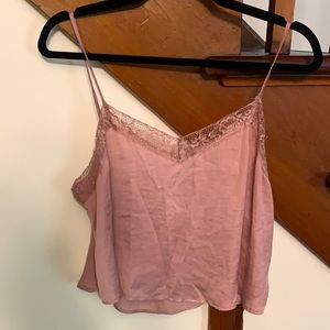Pink Silk Lingerie Top